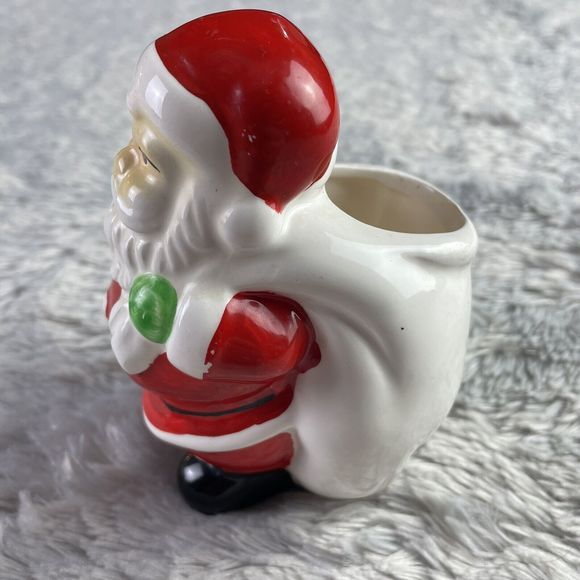 VINTAGE Lego Santa Vase Toy Sack Small Planter Succulent Pen Holder Christmas - Picture 3 of 10